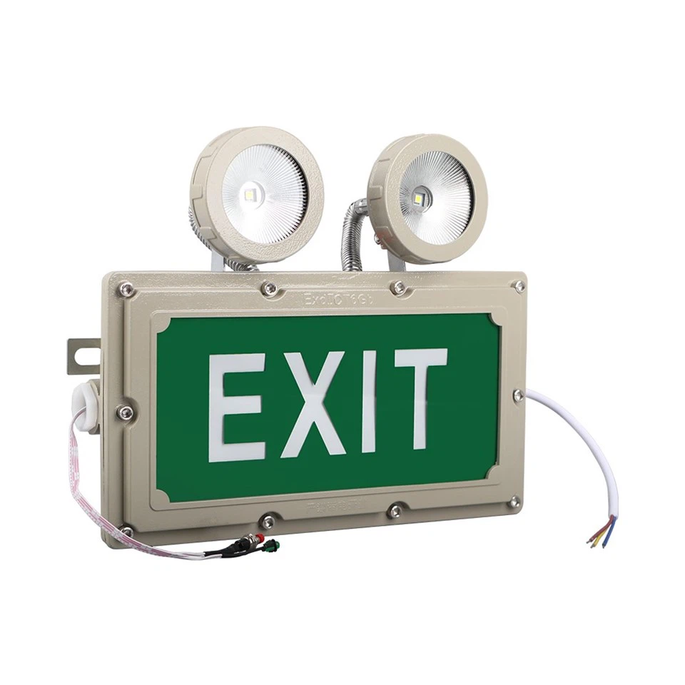 Explosion-proof Rechargeable Emergency EXIT Light With Double Head LED Light Duration 3 Hours