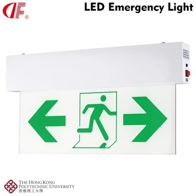 Φωτεινό ταμπλό οροφής Led Exit-Ενσωματωμένο φως διαφυγής έκτακτης ανάγκης με εικονίδιο Running Man αριστερά/δεξιά