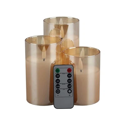 LED Flameless Candles Electronic Candle Lights1 σετ 3 με τηλεχειριστήριο