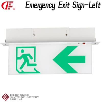 Running Man Legend 3W For HK/MO Recessed Exit Sign - Αριστερά
